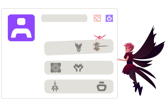 Dark Willow and Jex are setting a DotaShowcase profile