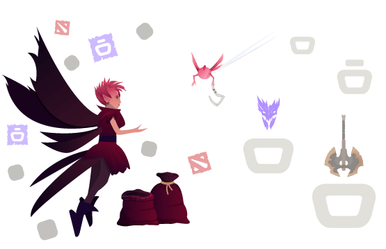 Dark Willow and Jex are showcasing items