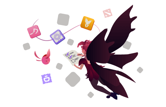 Dark Willow is crossing items out from her wishlist